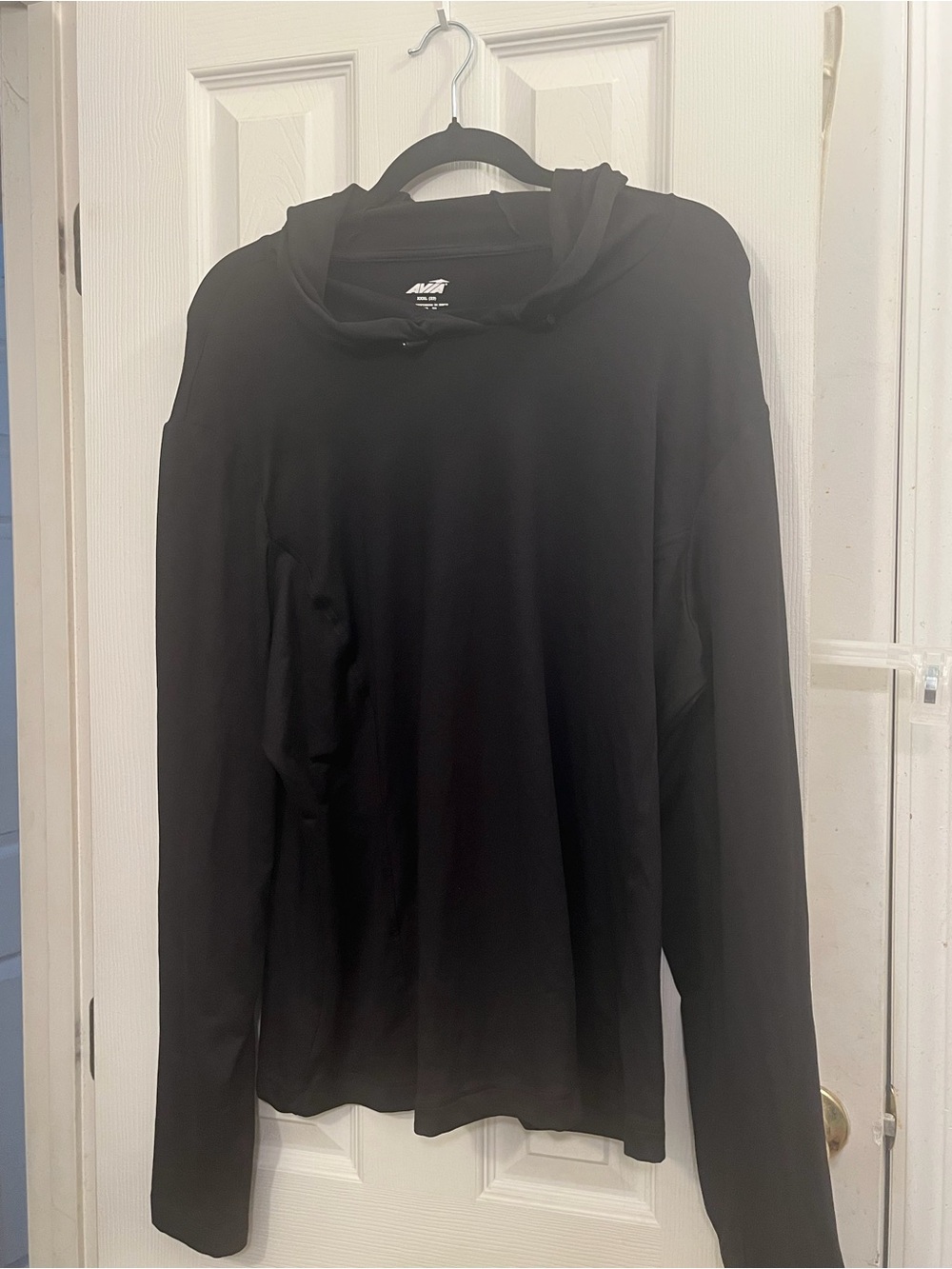 Women's Avia Black Long Sleeve Hooded Tee